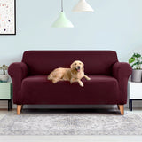 Artiss Sofa Cover Couch Covers 3 Seater Stretch Burgundy