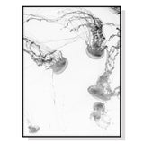 Wall Art 40cmx60cm Jellyfish Black Frame Canvas