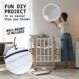 2 Set LED Wall Mirror Round Anti-Fog Bathroom 50cm