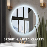 LED Wall Mirror Round Anti-Fog Bathroom 60cm