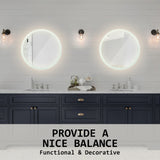 LED Wall Mirror Round Anti-Fog Bathroom 60cm