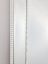 Medium White Beaded Framed Mirror - 70cm x 170cm