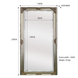 Deluxe French Provincial Ornate Mirror - Champagne - X large 210cm x 110cm