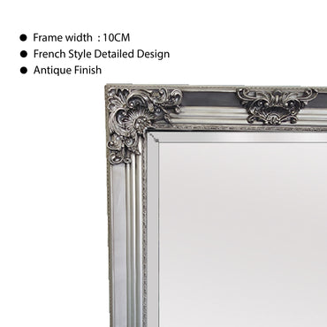 Deluxe French Provincial Ornate Mirror - Silver - X large 210cm x 110cm