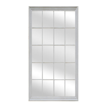 Window Style Mirror - White Rectangle 100cm x 200cm