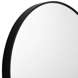 Metal Round Mirror 100cm - Black