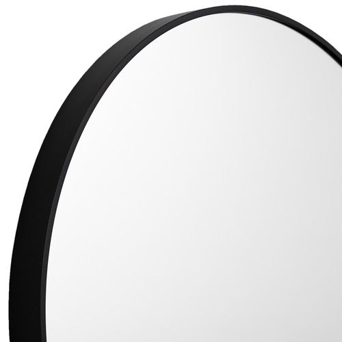 Metal Round Mirror 100cm - Black