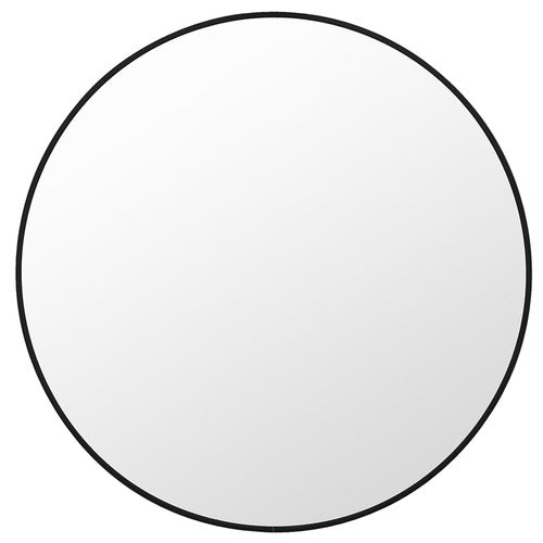 Metal Round Mirror 100cm - Black