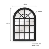 Window Style Mirror - Black Arch 100 CM x 150 CM