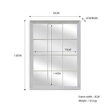 Window Style Mirror - White Rectangle 95cm x 130cm