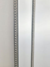 Silver Beaded Framed Mirror - Free Standing 50cm x 170cm