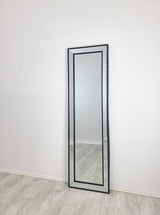 Black Beaded Framed Mirror - Free Standing 50cm x 170cm