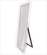 White Beaded Framed Mirror - Free Standing 50cm x 170cm