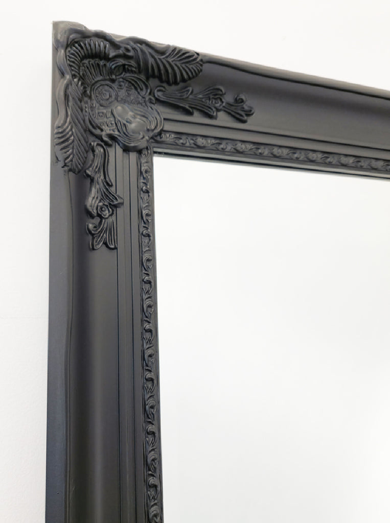 French Provincial Ornate Mirror - BLACK - X Large 100cm x 190cm