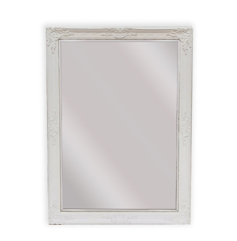 French Provincial Ornate Mirror - White - Small 80cm x 110cm