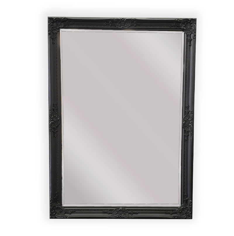 French Provincial Ornate Mirror - Black - Small  80cm x 110cm