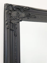 French Provincial Ornate Mirror - Black - Small  80cm x 110cm