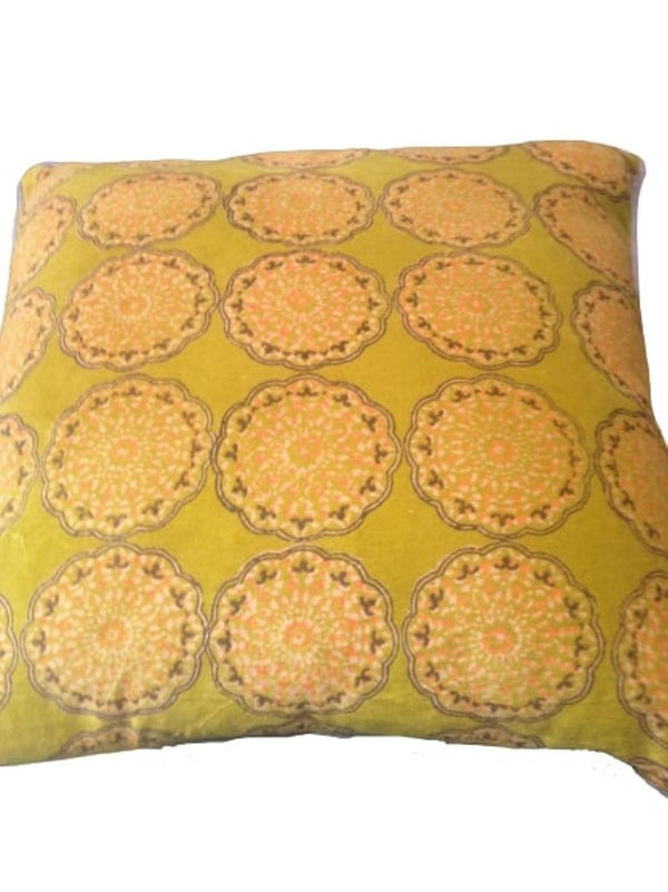 Duffy Mustard and Grey Cushion Cover