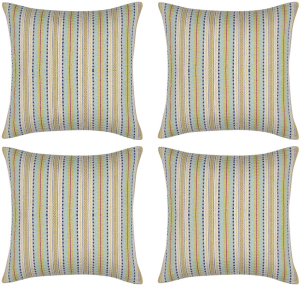 Pack of 4 Finn Yellow Multicoloured Retro Cushion Cover