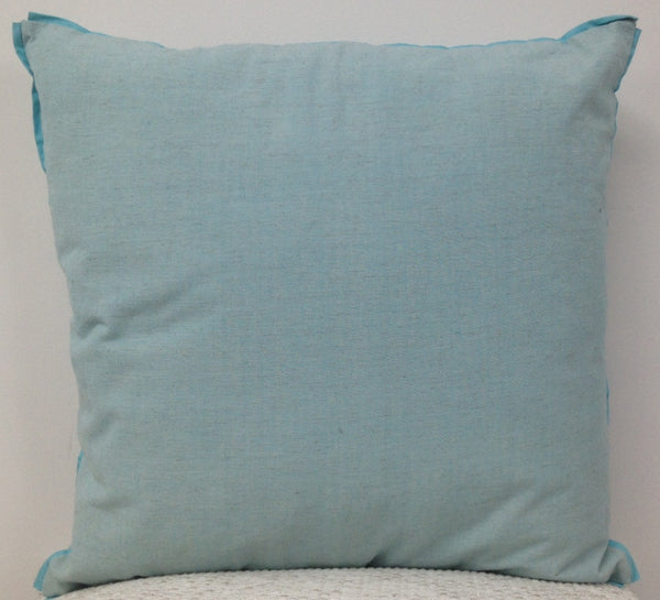 Pack of 4 Frida Aqua Blue 50cm x 50cm Cushion Covers with piping