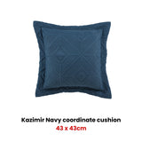 Bianca Kazimir Navy Square Filled Cushion