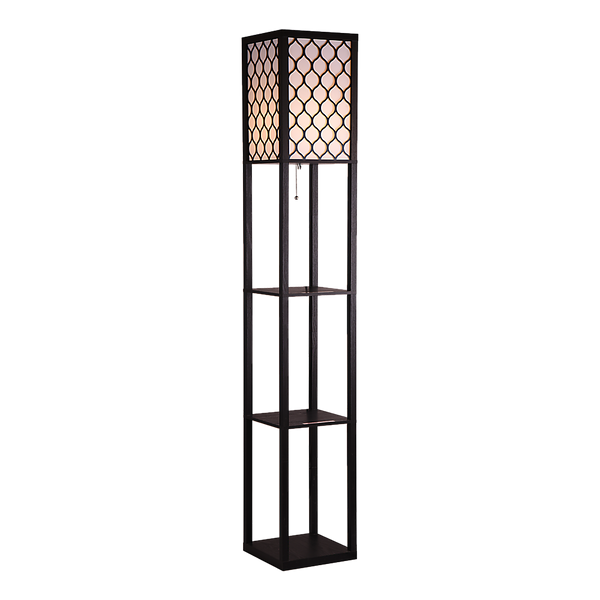 Shelf Floor Lamp - Shade Diffused Light Source with Open-Box Shelves