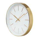 Modern Wall Clock Silent Non-Ticking Quartz Battery Operated Gold