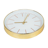 Modern Wall Clock Silent Non-Ticking Quartz Battery Operated Gold