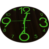 Glow In Dark Wall Clock Luminous Quartz Quiet Wooden Home Decor 30cm