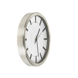 Modern Wall Clock Silent Non-Ticking Quartz Battery Operated Stainless Steel